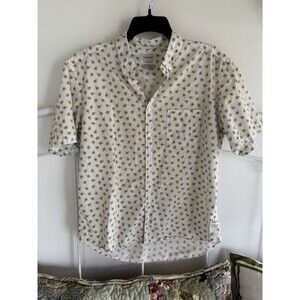 Men’s public Art avocado Print Button Down Size Large Shirt sleeve